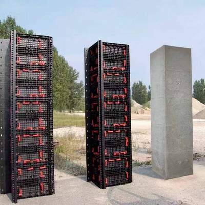 ABS PP可调节方柱塑钢模板建筑模板厂家直销出口级别可周转次数高