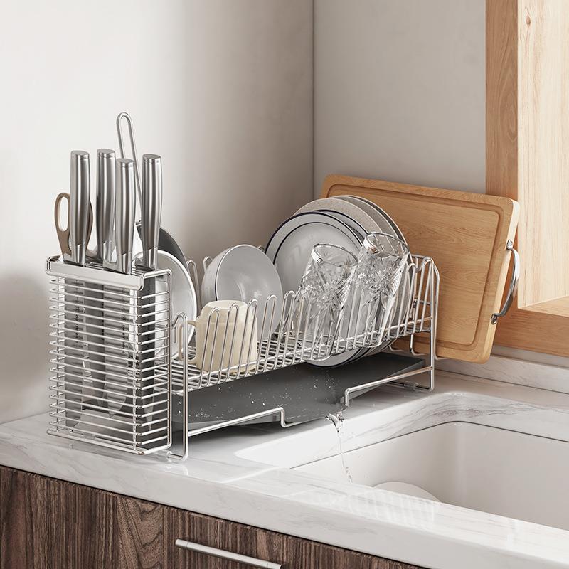 304物不锈沥HS63钢水架碗筷放碗架碗纳盘收纳水槽窄款餐具收碗碟