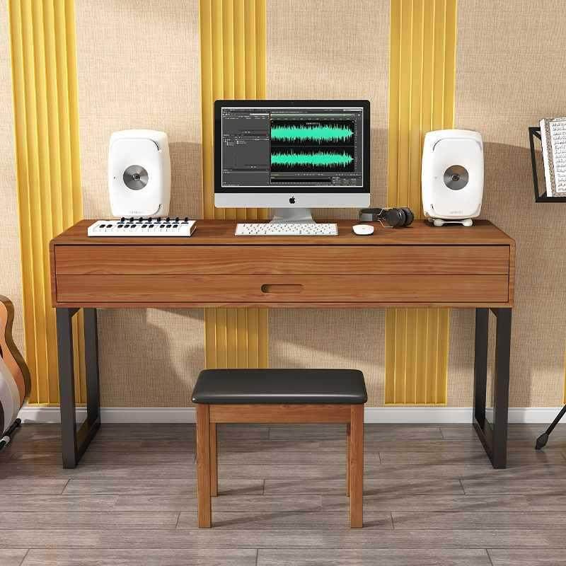 ◇实木琴桌书桌式电钢琴收纳桌子电子琴全翻盖midi键盘工作台编曲