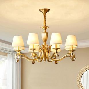 客厅灯餐厅吊灯卧室灯田园风格 风 家用灯具 全铜·美式