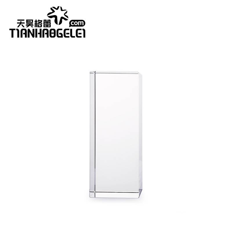天昊格蕾A级料K9方形几何体水晶砖酒店摄影道具玻璃摆件展示底座