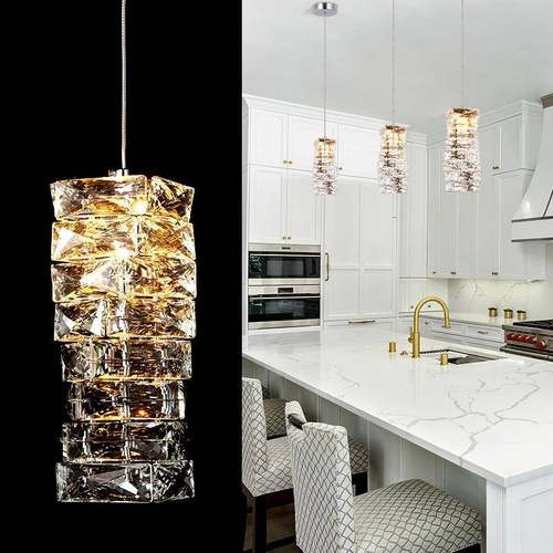 现代风楼梯吊灯菱形餐厅灯酒店民宿客厅法式轻奢壁挂灯水晶吊灯