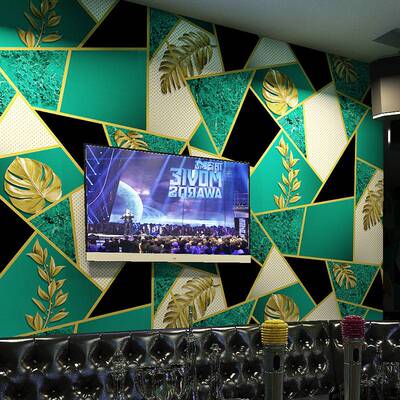 ktv墙纸 歌厅闪光墙布3d立体反光发光酒吧包厢装饰科技感背景壁纸