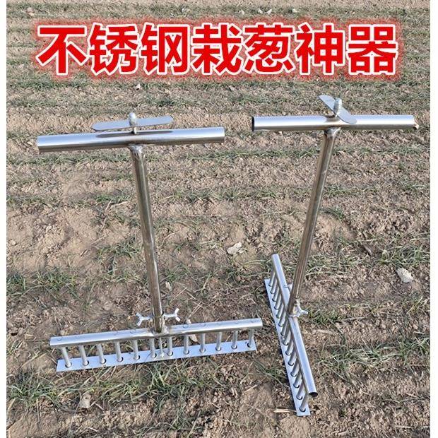 种葱栽葱机器栽苗器大葱叉子自动打孔工具洋葱种菜移栽移苗器