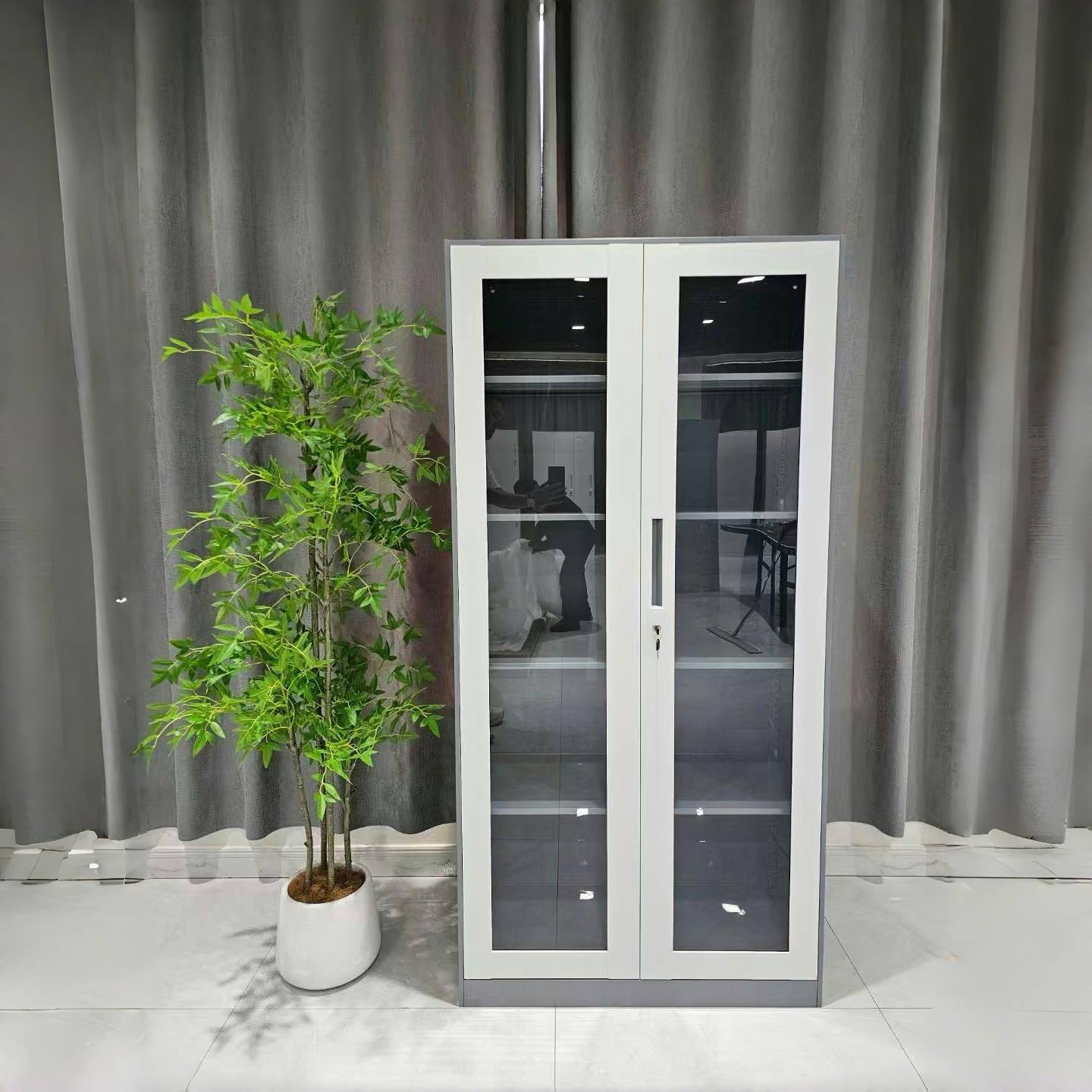 文件储铁皮柜钢制办公室财务资屉料档案柜带锁凭证HLDWJG-0柜抽矮