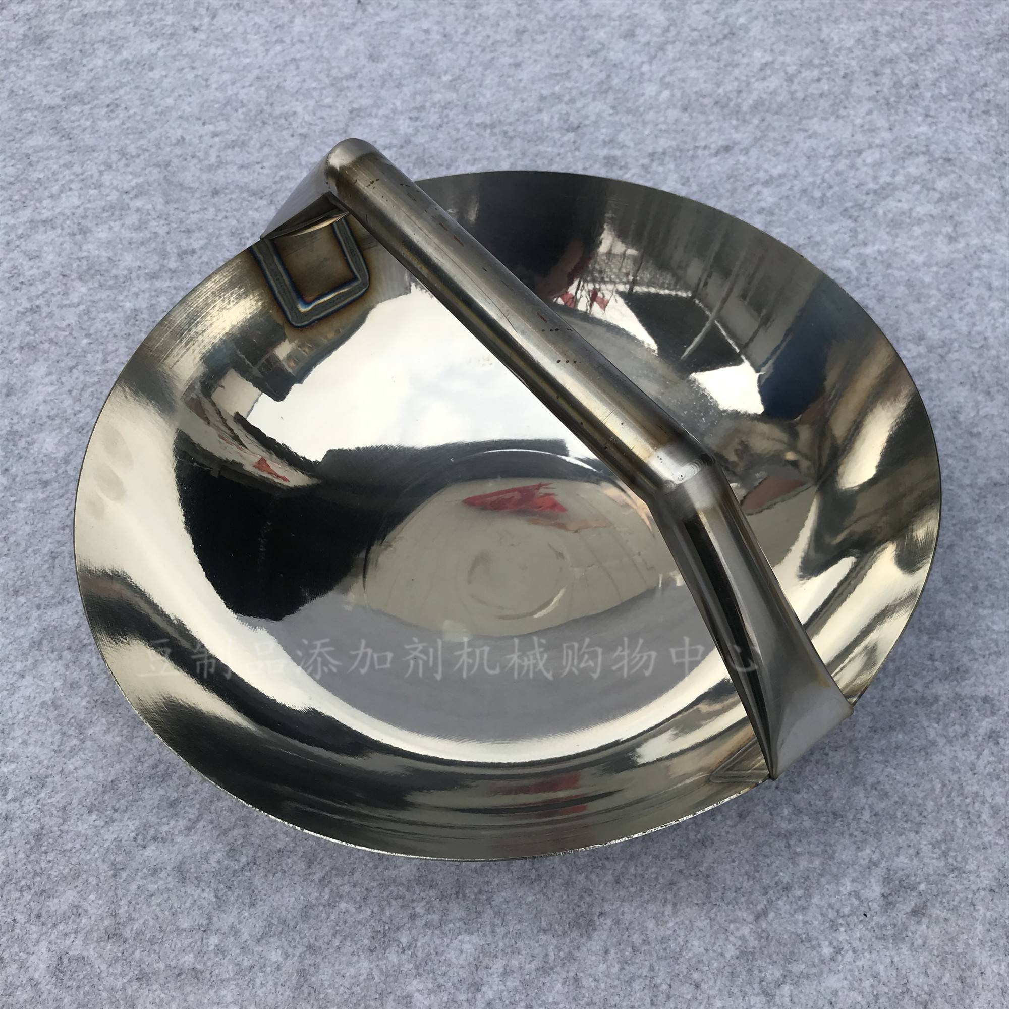 不锈钢豆腐瓢白钢加厚圆形提手水瓢商用水勺厨房家用豆脑豆浆泼瓢
