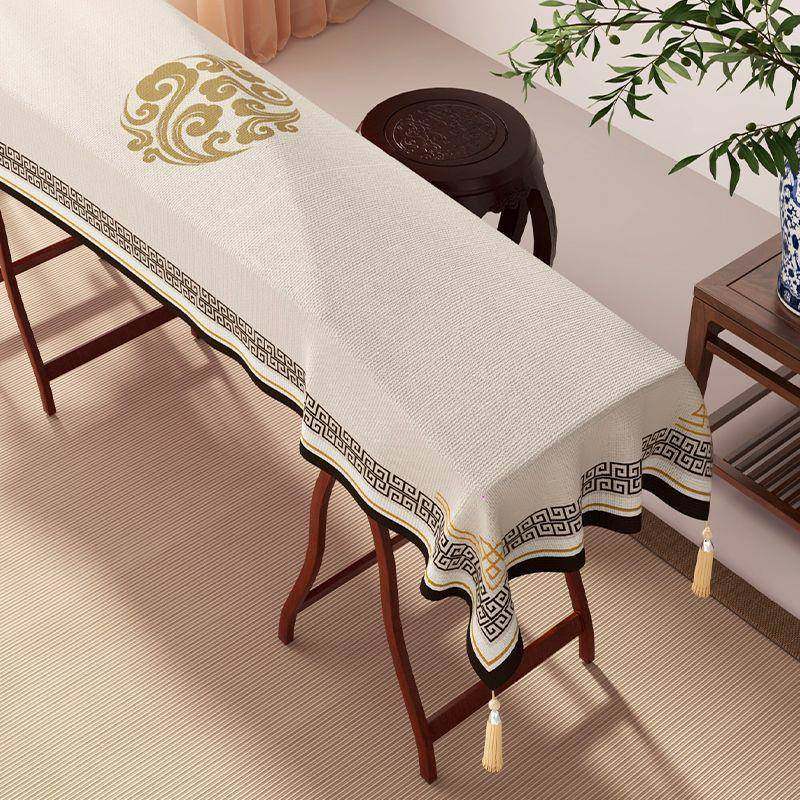 新中式古筝罩防尘盖布古风文艺棉麻遮尘布古琴通用款盖布巾