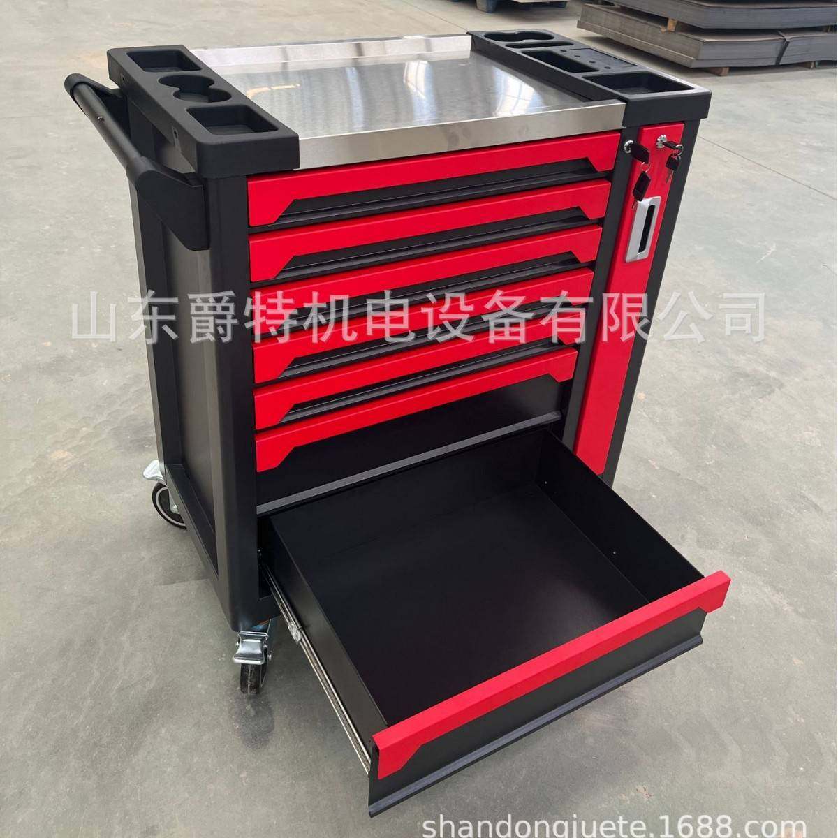 爵特厂家直供 加大重型 多功能推车加厚汽修 七抽便捷移动工具车