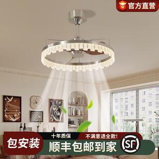 餐厅LED复古静音护眼中古风客厅卧室吸顶灯书房灯风扇灯电扇吊扇