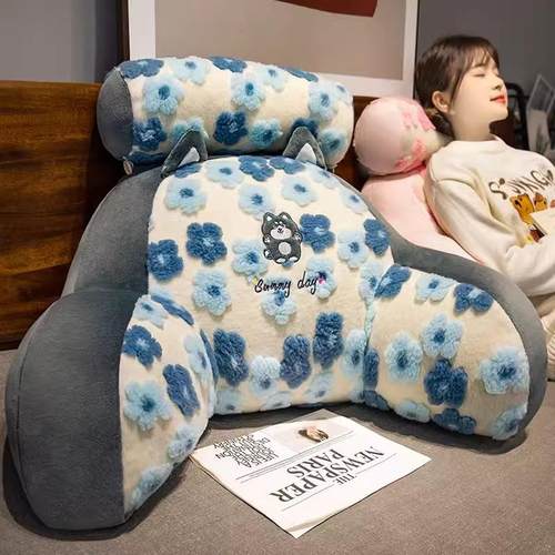 高档床头靠垫软包靠背枕床上宿舍看书老人孕妇沙发护腰靠枕头加高