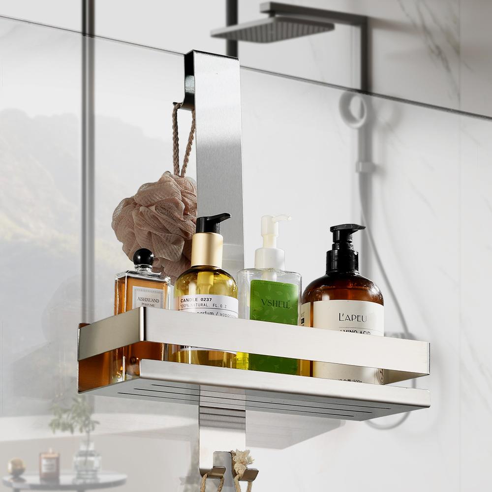 浴室置物架免打孔卫生间墙上收纳架壁挂式厕所洗手间洗漱台挂架子