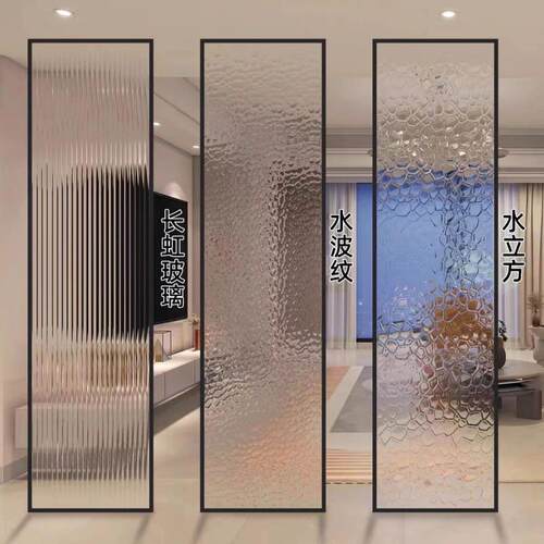 玄关装饰家用艺术玻璃屏风隔断客厅现代不锈钢铁艺餐厅酒店卫生间