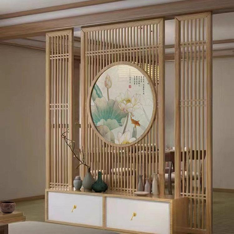 仿古门窗实木花格隔断镂空新中式屏风玄关