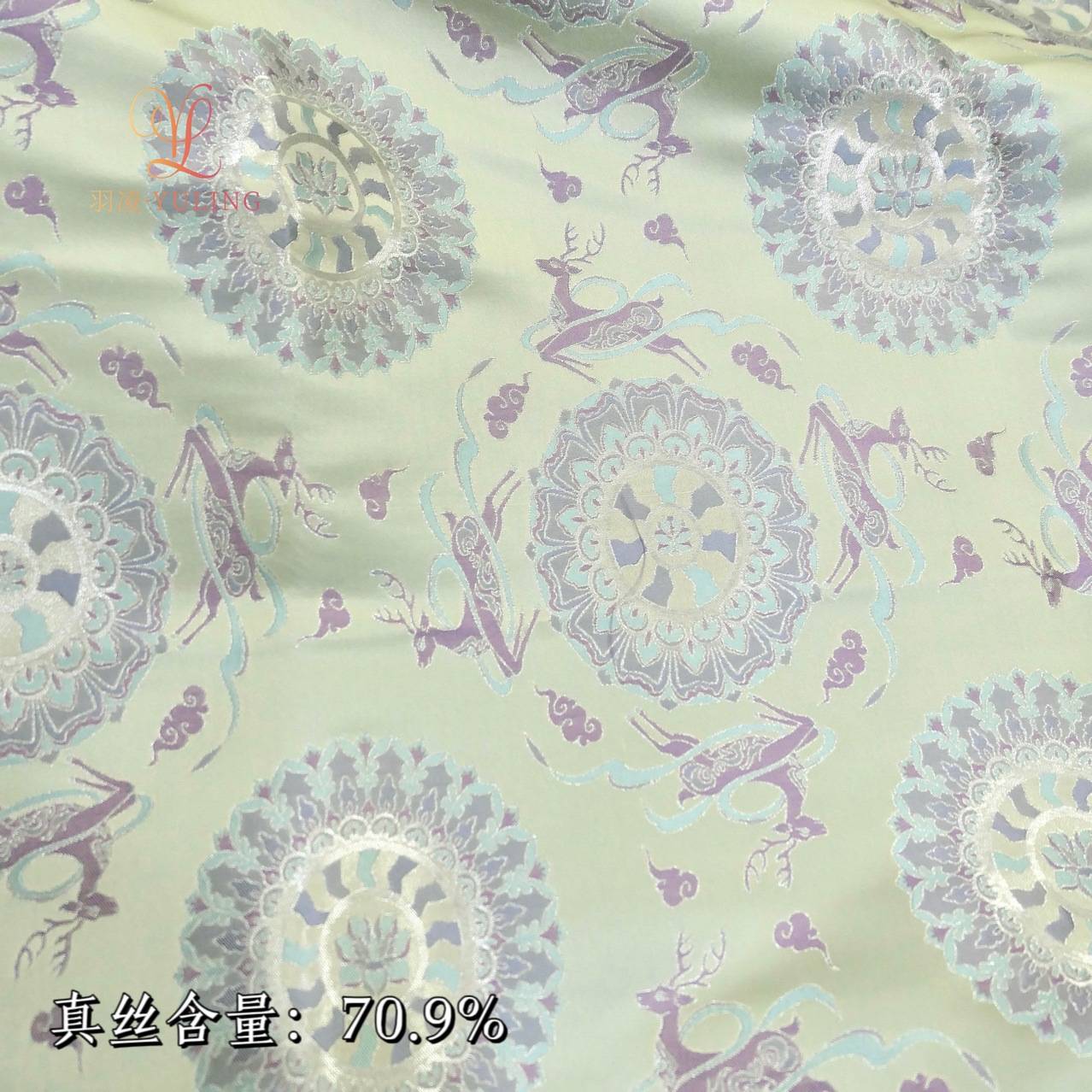 真丝高品质提花面料服装设计新中式外套汉服