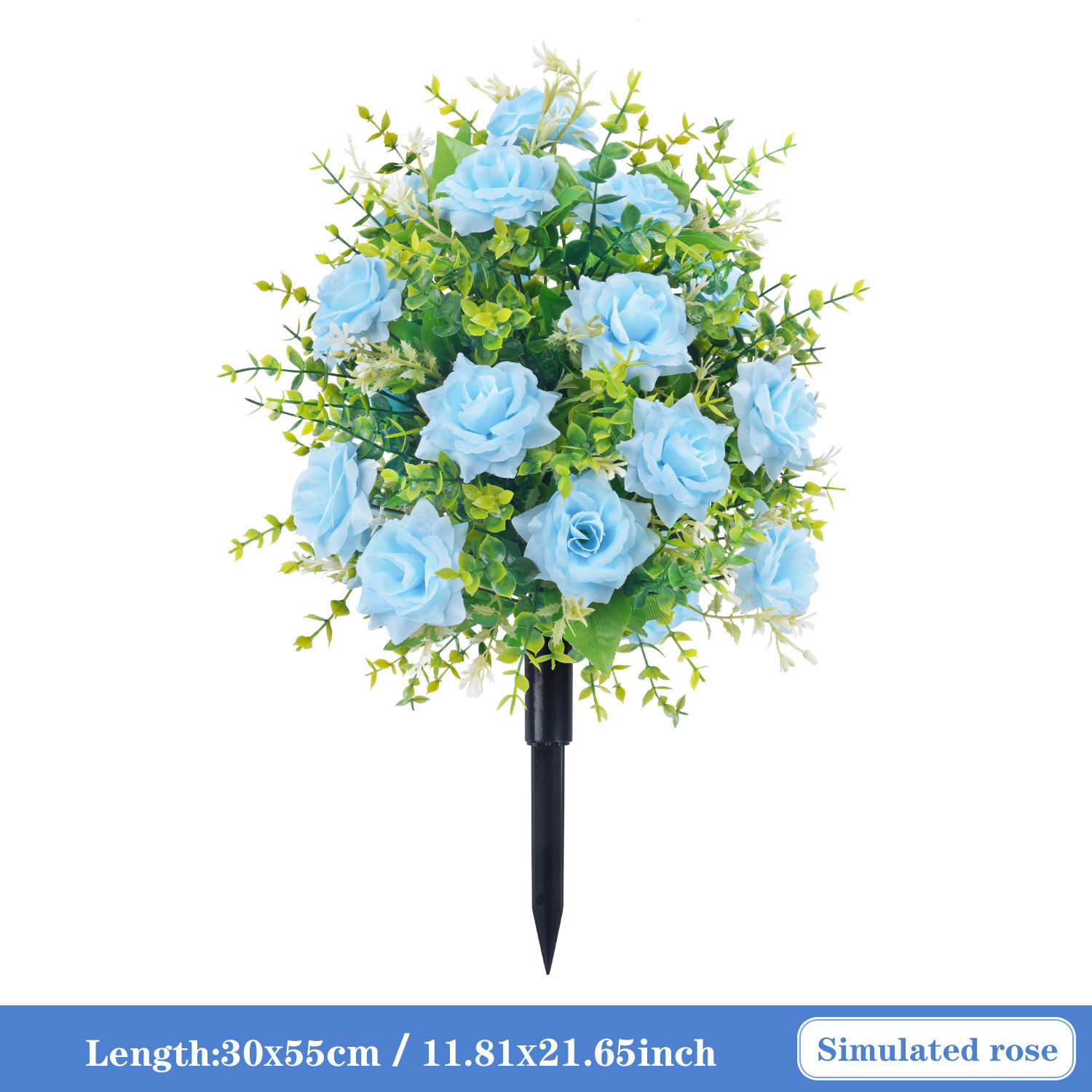 现货现发新款仿真花玫瑰花地插春夏庭院家居花园装饰仿真绿植