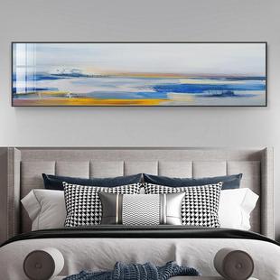 天际现代抽象风格 饰画橙色粉色蓝色小鱼墙画床头客厅挂画 卧室装