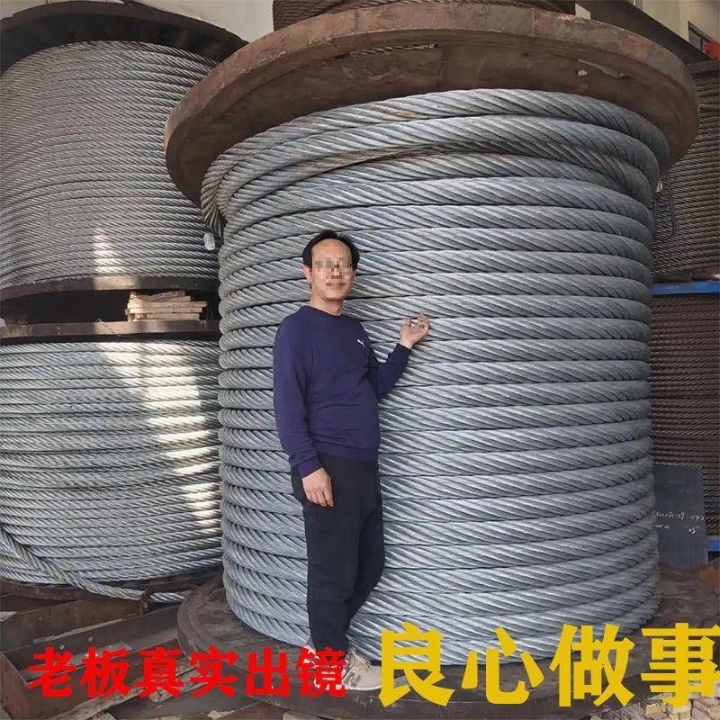 热镀锌钢丝绳重型吊绳林牧渔业户外拉绳吊绳软绳加粗柔软耐垒德株
