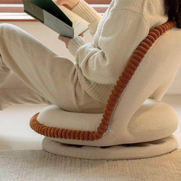 靠背可拆洗小沙发单人卧室座椅风奶油榻榻米坐垫旋转可折叠飘窗椅