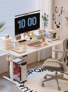 乐歌E2S电动升降桌学习课桌站立移动办公书桌电脑台式桌升降书桌