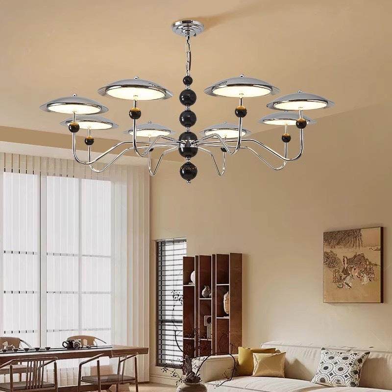 设计感法式复古中古风现代简约灯具餐厅卧室主灯星轨飞碟客厅吊灯,家装灯饰光源,智能吊灯,淘宝优惠券,粉丝福利购,淘宝优惠卷