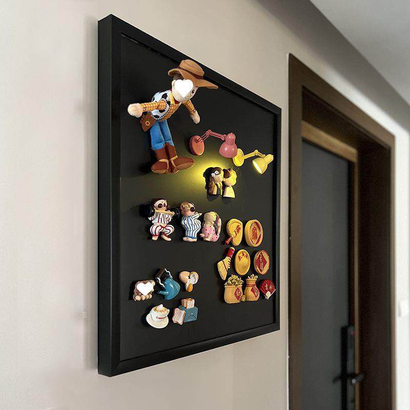 配电箱免黑板装饰画新款展示电表箱板遮丑磁吸打孔遮挡冰箱贴