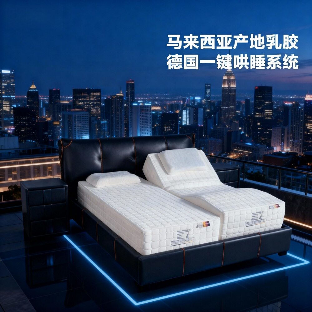 一键哄睡智能床垫卧室分体电动床多功能按摩升降床闹钟唤醒智能床
