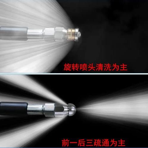 用下水694道疏通管道器疏水通机厨房堵塞专用高压清洗机家配老鼠
