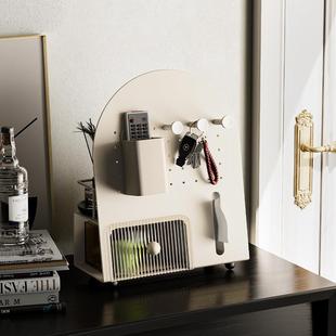 中古风玄关置物架入户进门钥匙纸巾收纳盒创意摆件桌面收纳架