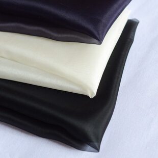 114宽幅 真丝欧根纱 法式luneville刺绣底布面料饰品材料(无浆)