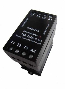 三相无触点交流控交流固态继电器TSR-10AA-S自带卡扣散热器体积小