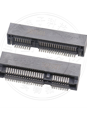 MINI-PCIE-52P PICE连接器 SMT贴片4.0H沉板式 PICE卡槽 接口插座