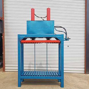 无门网袋吨包袋半自动打包机草帘布匹压缩捆扎机立式液压打包机