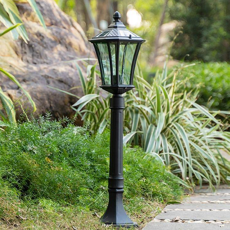 太阳能户外草坪灯欧式复古别墅庭院灯防水花园院子道路插地草地灯