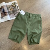 男装 外贸工厂自制日系亚麻短裤 潮 商务时尚 棉麻五分裤 夏季 休闲中裤