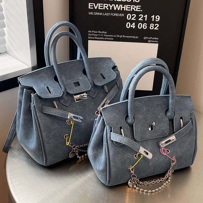 大容量复古手提包包女包2024新款百搭洋气斜挎包网红单肩铂金包