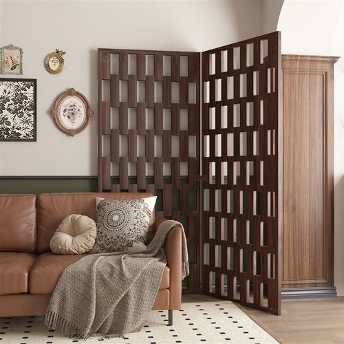 法式复古隔断屏风客厅玄关移动折叠中古艺术装饰挡板现代简约轻奢