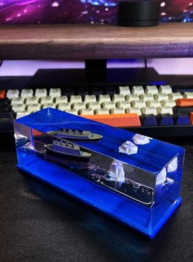 游轮流体漂流瓶邮轮汽车摆件车载游体泰坦尼克号轮船小船黑珍珠号