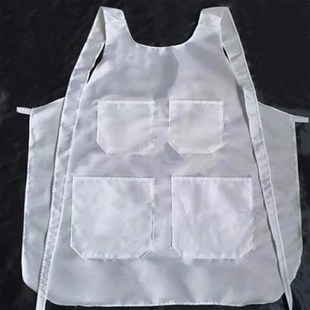 纺织厂围裙工作装纺织厂工装白围裙饭单帽子N纺纱织布滑溜不沾毛