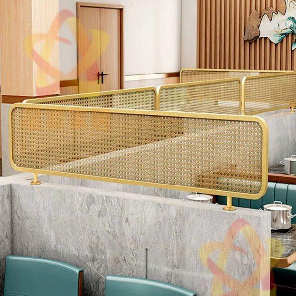 餐厅会所沙发靠背卡座藤编玻璃隔断现轻奢铁艺不锈钢半墙屏风,商业/办公家具,护理屏风,淘宝优惠券,粉丝福利购,淘宝优惠卷