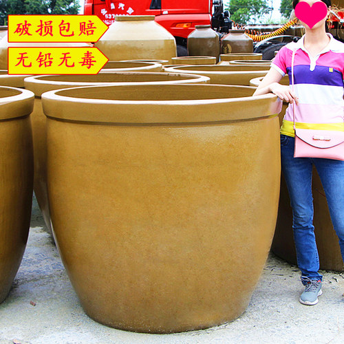 陶瓷水缸发酵缸大号水缸土陶老式家用米缸做酱缸造景腌菜缸酿米桶