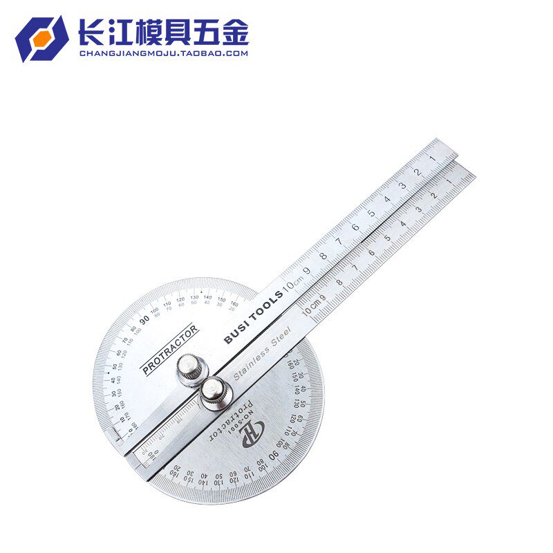 霸狮 工具角度尺 测量角度 量角器 木工分度规 不锈角度规 角尺