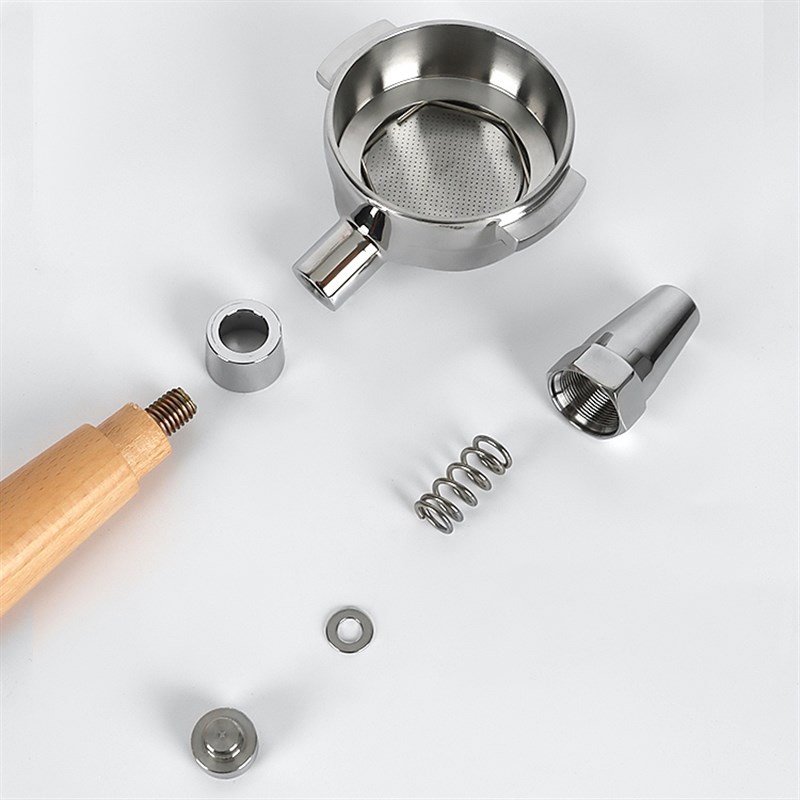 商用咖啡机萃茶手柄E61冲煮头通用不锈钢实木把手改装器具58MM