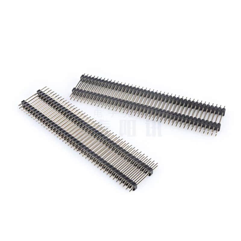 双排直插插针2.54MM间距 2X40P针长 30MM 25MM 20MM 双排双塑排针
