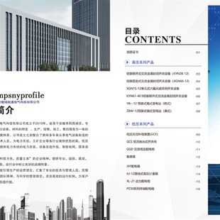 成套电气设备公司样册设计印刷高低压开关柜配电箱变电站产品图册