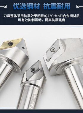 CNC数控ECC31005R长刃倒角刀杆30度4560大孔倒角刀XCET310404