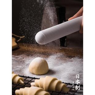日本进口CakeLand排气擀面杖家用浮点擀面棍面包烘焙不粘神器小号
