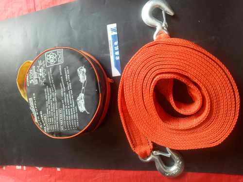 汽车拖车绳5米5吨双层加厚越野拖车捆绑带拉紧器拉车绳牵引绳