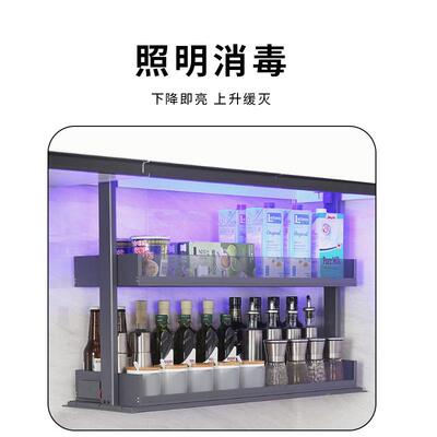 厨房126声能控电橱动上下降吊柜拉篮轻奢柜储升物智语音触摸调味