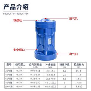 气动敲击锤不AH/ZC动/SX/SK-0 40 60 80 100锈空气锤震/振钢打器