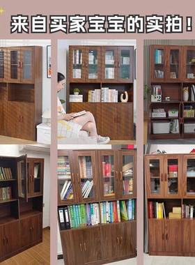 书UXE架置物架收落墙地分层纳客厅靠储架物柜子卧室家用墙边带门